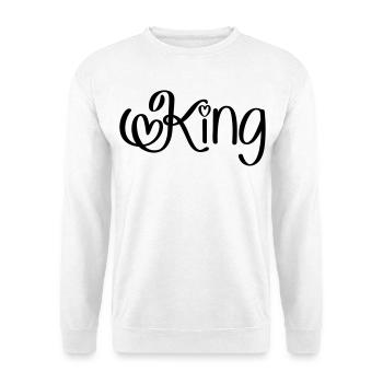 King with heart - Unisex Sweatshirt - white - Front