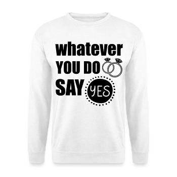 Demande en mariage - Sweat-shirt Unisexe - blanc - Devant