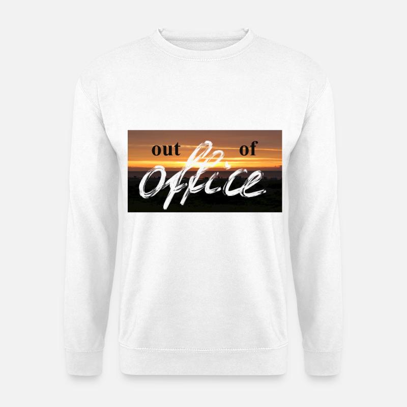 Abendhimmel mit Out of Office Motiv - Unisex Pullover - Weiß