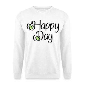 Happy Day - Sweat-shirt Unisexe - blanc - Devant