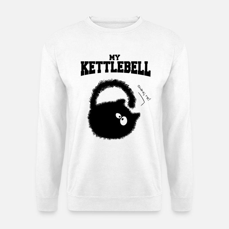 Meine Kettlebell oder Kitte .. Glocke. - Unisex Pullover - Weiß