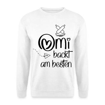 Omi backt am besten - Unisex Pullover - Weiß - Vorne