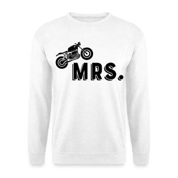 Women riding motorcycles - Unisex Sweatshirt - white - Front