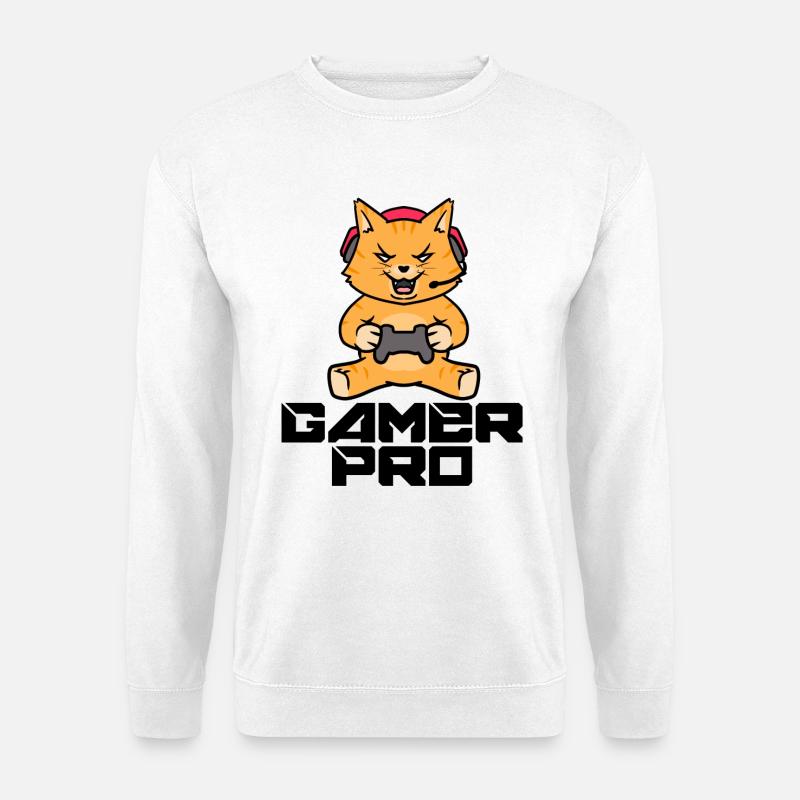 Gamer Zocker Headset Controller Videogames - Unisex Sweatshirt - white