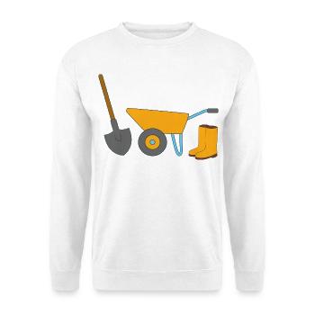 Jardinage - Sweat-shirt Unisexe - blanc - Devant
