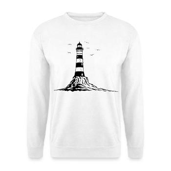 Lighthouse, lighthouse, ship, rock sea holiday - Unisex Sweatshirt - white - Front