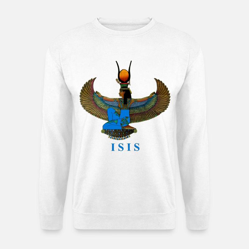 Göttin Isis Schöpfung Louis RUNEMBERG © Adagp - Unisex Pullover - Weiß