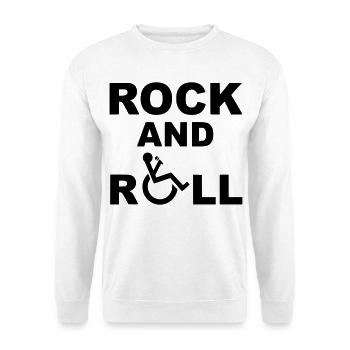 Rock and roll, musicien en fauteuil roulant, musique * - Sweat-shirt Unisexe - blanc - Devant