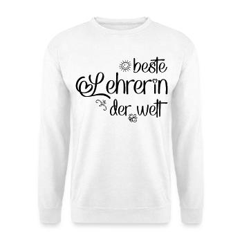 Beste Lehrerin der Welt - Unisex Pullover - Weiß - Vorne