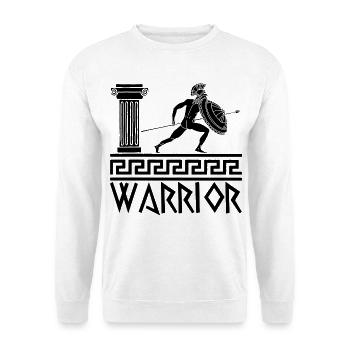 Griechischer Krieger schwarze Hoplite - Unisex Pullover - Weiß - Vorne