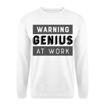 Genius at work - Unisex Sweatshirt - white - Front