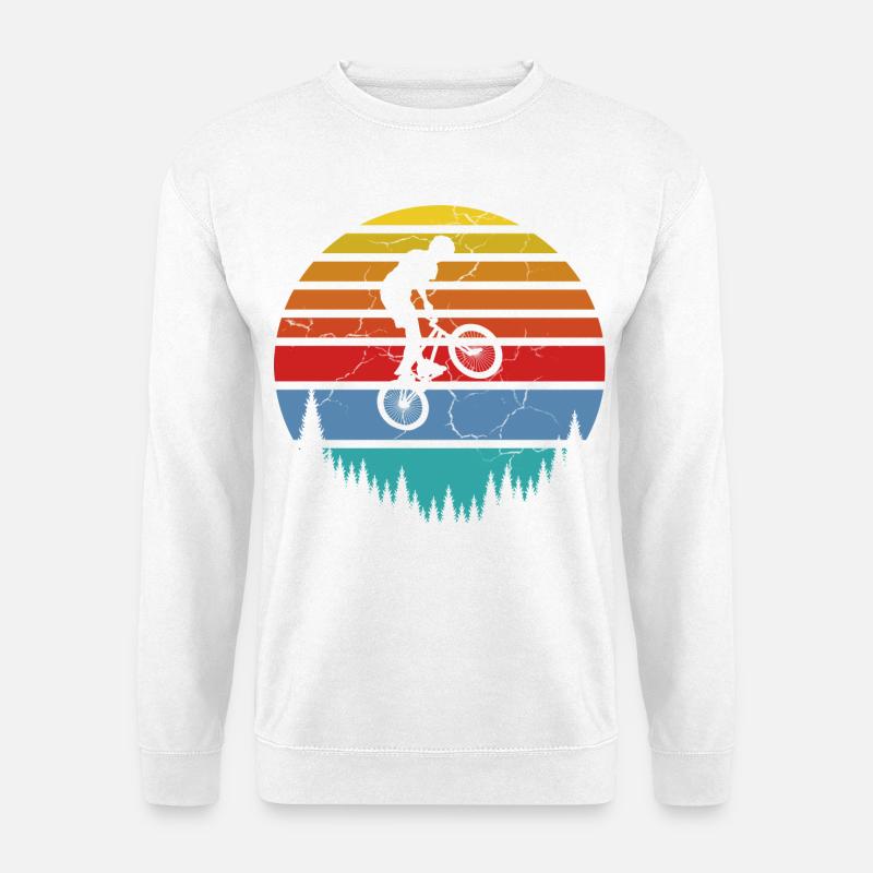 Fahrradfahrer, Biker - Unisex Pullover - Weiß