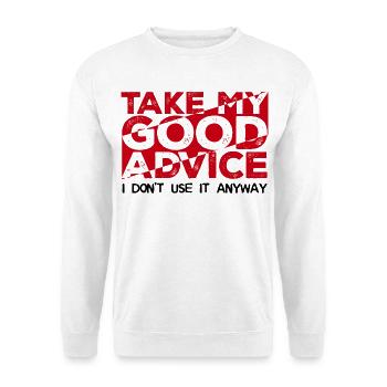 Cool blague Drôle de phrases - Sweat-shirt Unisexe - blanc - Devant