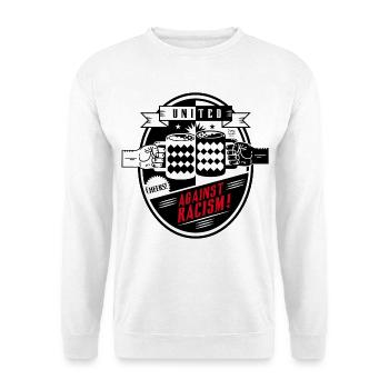 united against racism - Sweat-shirt Unisexe - blanc - Devant