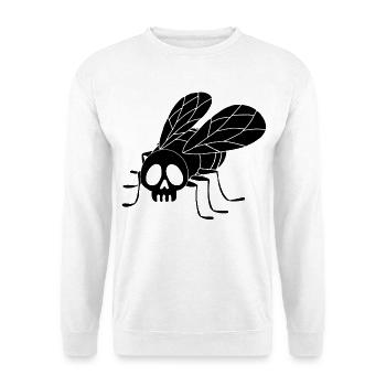 Fly skull (black) - Unisex Sweatshirt - white - Front