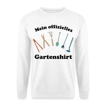 Mein offizielles Gartenshirt Retro Gartenwerkzeug - Unisex Pullover - Weiß - Vorne