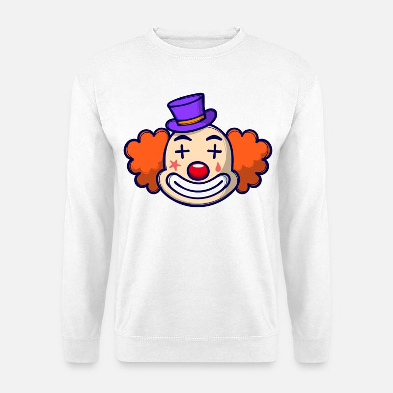 Clown Karneval Fasching - Unisex Pullover - Weiß
