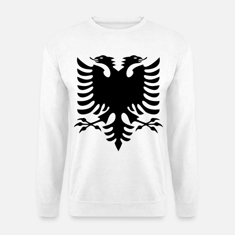 Albanien Flagge - Unisex Pullover - Weiß