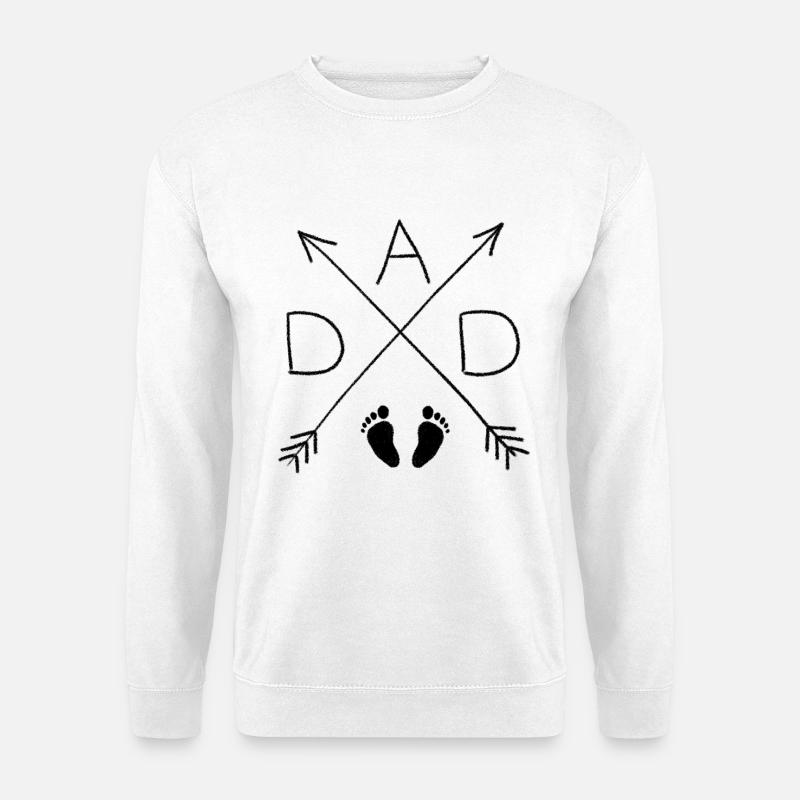 Dad Papa Vater Babyfüße - Unisex Pullover - Weiß