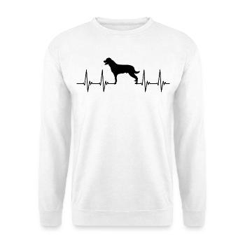 Rottweiler, chien de combat, coeur, pouls, battement de coeur chien - Sweat-shirt Unisexe - blanc - Devant