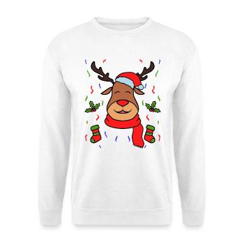 Rennais Noël décorations - Sweat-shirt Unisexe - blanc - Devant