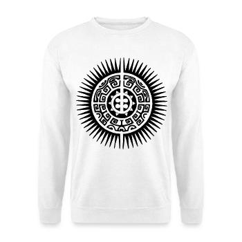 Sonnenschein von Schwarzpolynesien - Unisex Pullover - Weiß - Vorne