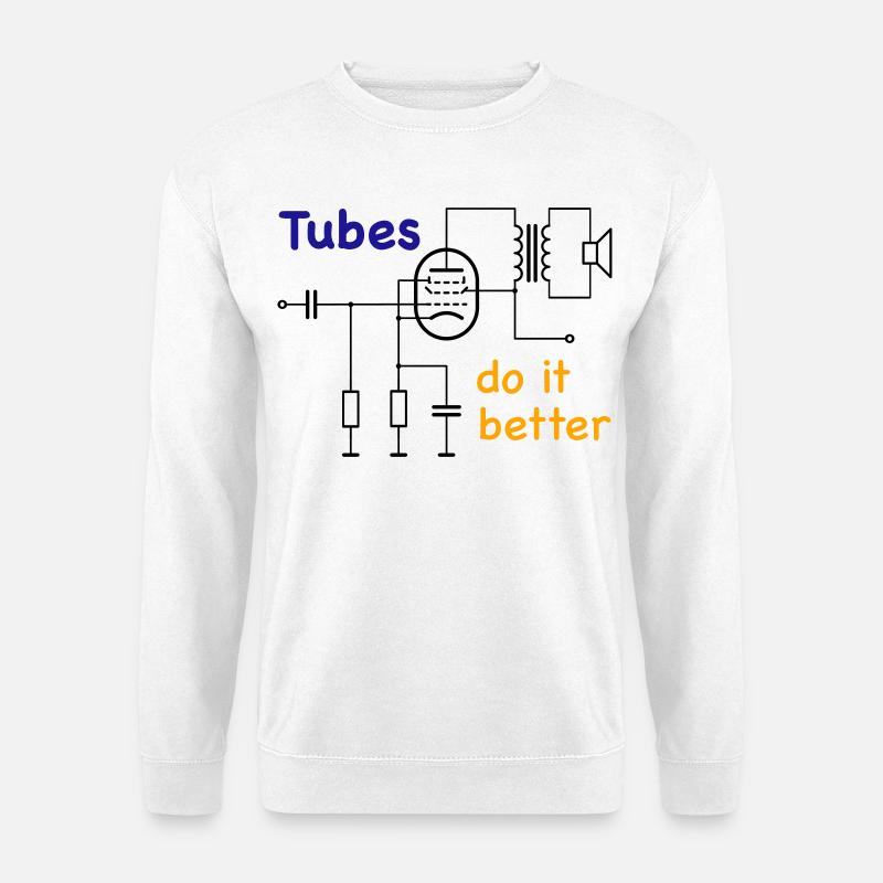 Vacuum Tubes do it better - Unisex Sweatshirt - white
