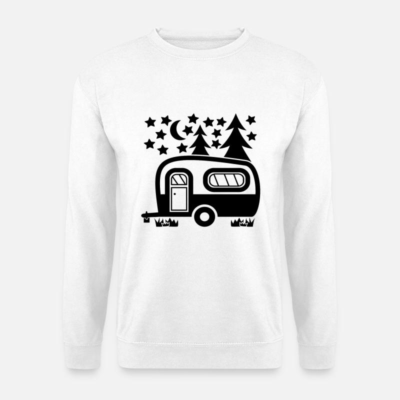 Lustige Camping Zitate, Wohnwagen - Unisex Pullover - Weiß