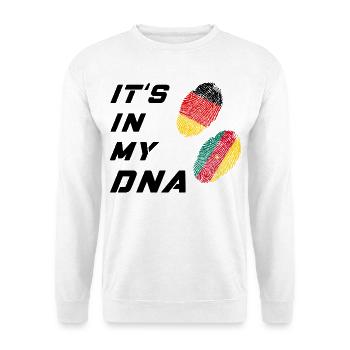 Dans mon ADN, l’Allemagne et le Cameroun - Sweat-shirt Unisexe - blanc - Devant