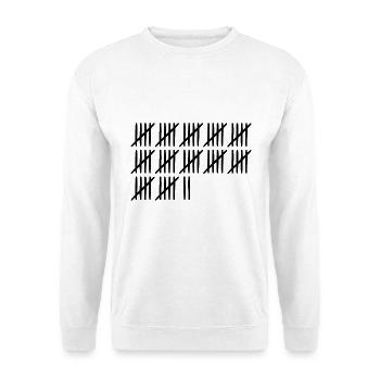 62 birthday tally sheet - 62 years old - Unisex Sweatshirt - white - Front