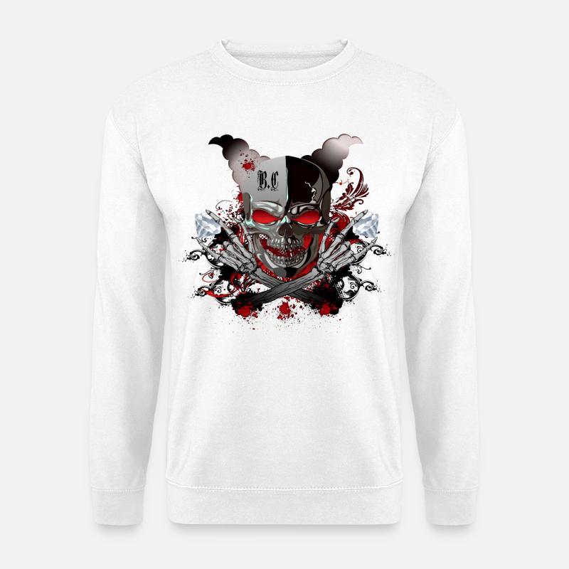 Diamanten Skull - Unisex Pullover - Weiß