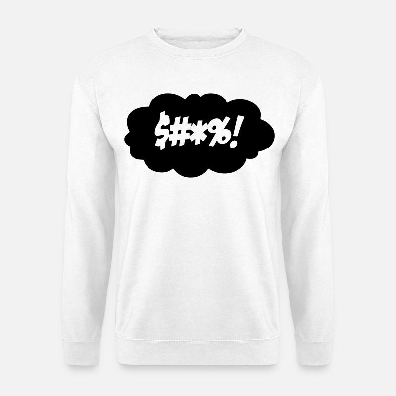 A curse in a thinking cloud $#*%! * - Unisex Sweatshirt - white