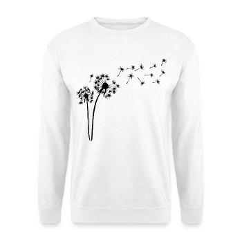Black dandelion flower - Unisex Sweatshirt - white - Front