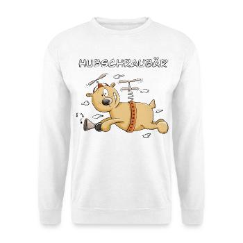Hubschrauber Bär I Hubschraubär - Unisex Pullover - Weiß - Vorne