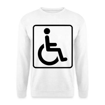 Rollstuhlsymbol für Behinderte # - Unisex Pullover - Weiß - Vorne