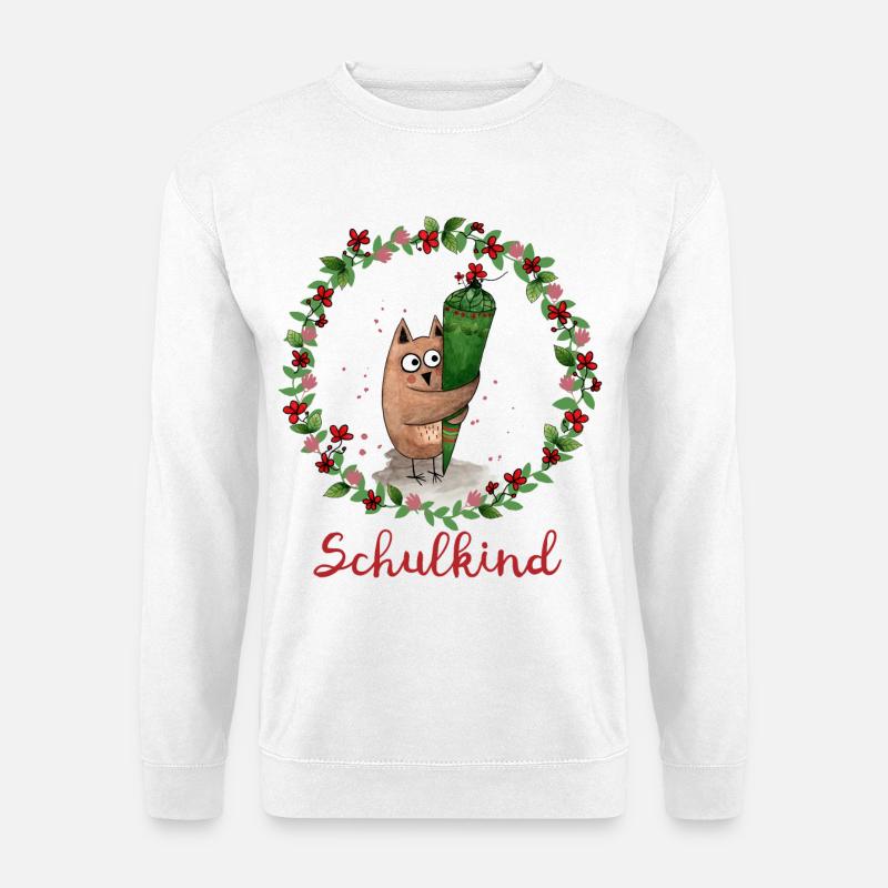 Schulkind Eule - Unisex Pullover - Weiß
