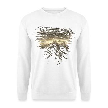 Berg abstrakt - Unisex Pullover - Weiß - Vorne