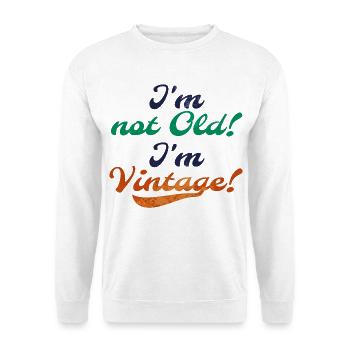 Alt Vintage Retro Statement - Unisex Pullover - Weiß - Vorne