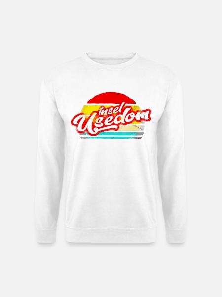 insel usedom shirt retro vintage aufkleber sticker - Unisex Pullover - Weiß