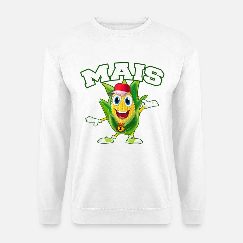 Mais maiskolben popcorn verkauf stand motiv - Unisex Pullover - Weiß