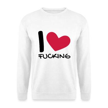 J’aime - Sweat-shirt Unisexe - blanc - Devant