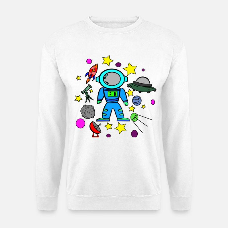 Planeten Fliegen Kids - Unisex Pullover - Weiß