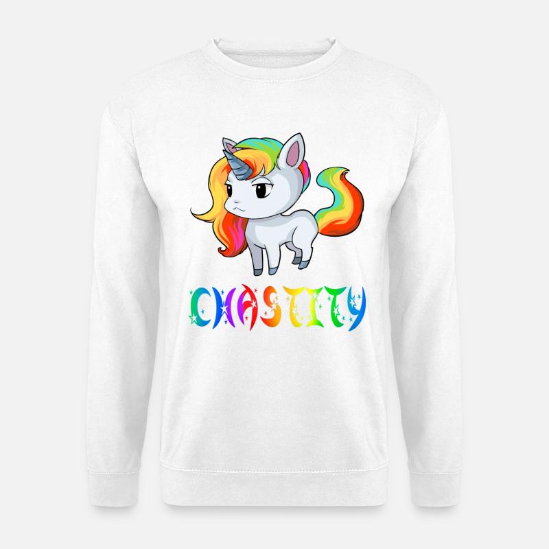 Einhorn Chastity - Unisex Pullover - Weiß