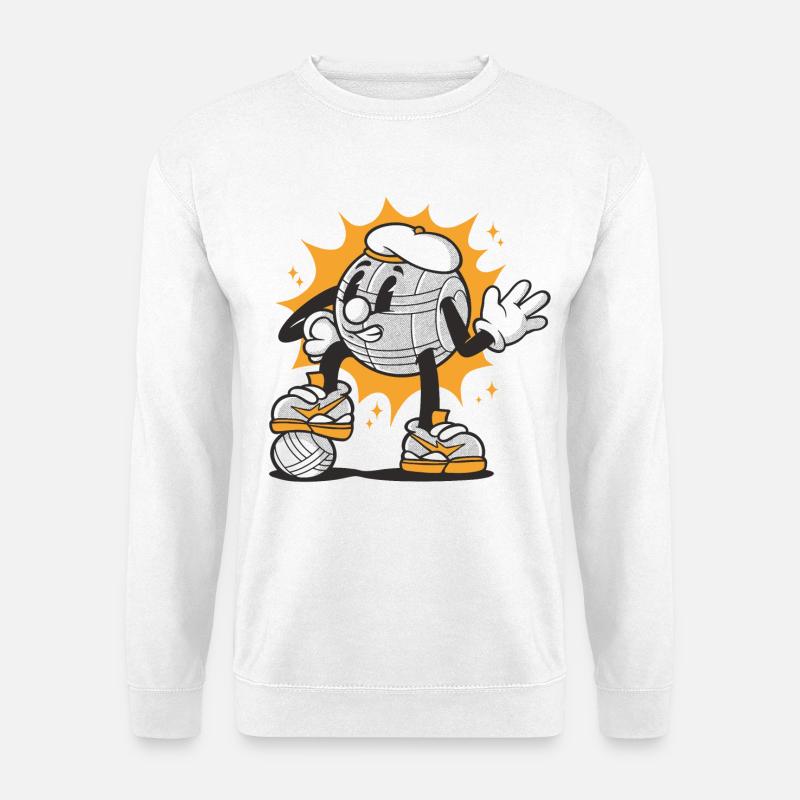 Boulekugel Pétanque Outfit für Bouler Boules - Unisex Pullover - Weiß