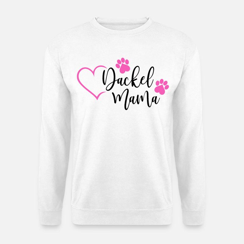Dackelmama - Unisex Pullover - Weiß