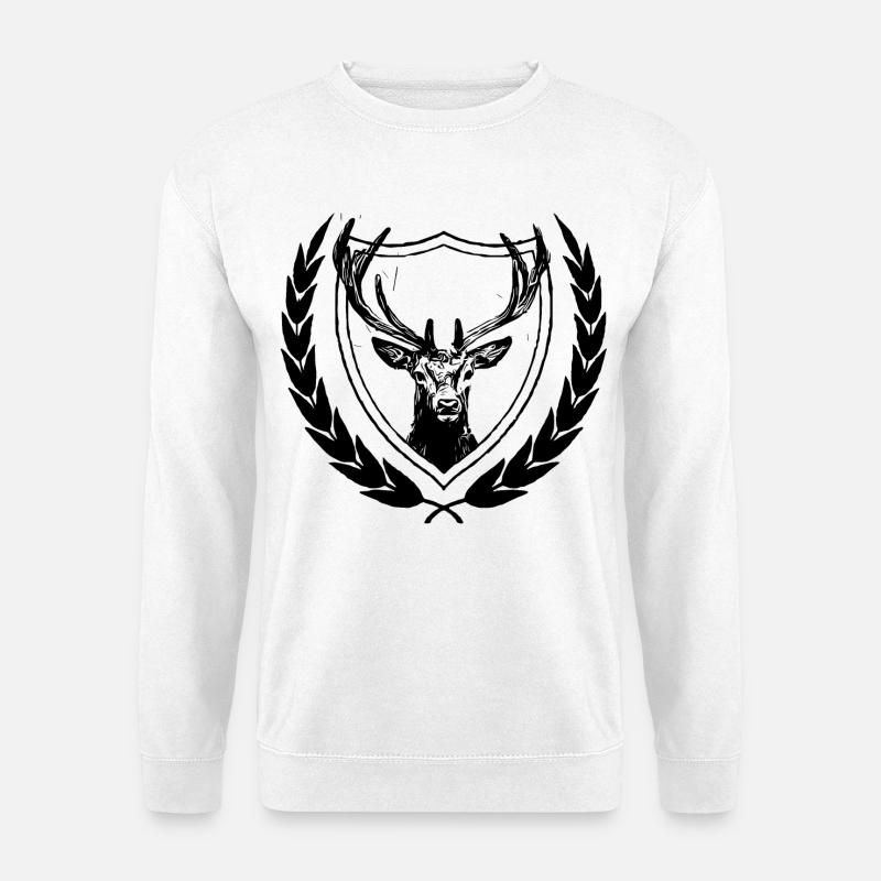Hirschwappen - Unisex Pullover - Weiß
