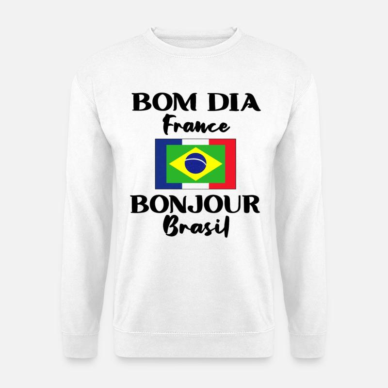 Brasilien Frankreich Flagge Brasilianer Geschenk - Unisex Pullover - Weiß