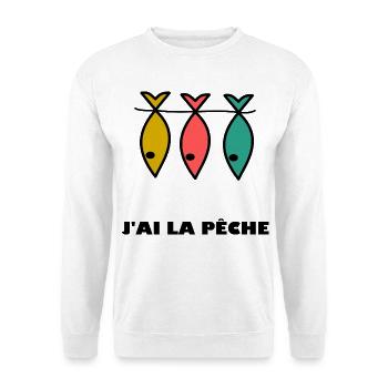 ICH HABE ANGELN. HUMOR. ICH KANN NICHT. ANGELN. FISCH - Unisex Pullover - Weiß - Vorne