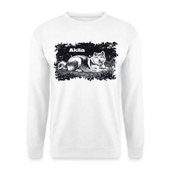 Akita - Unisex Pullover - Weiß - Vorne