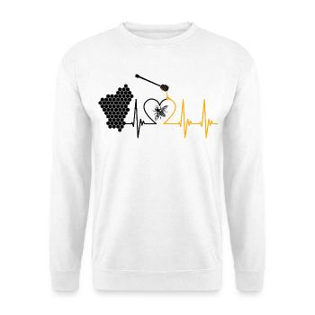 Abeille, miel, légumineuses, abeille, apiculteur, nid d’abeille - Sweat-shirt Unisexe - blanc - Devant